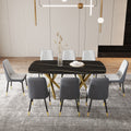 Large Modern Minimalist Rectangular Dining Table With 0.39 