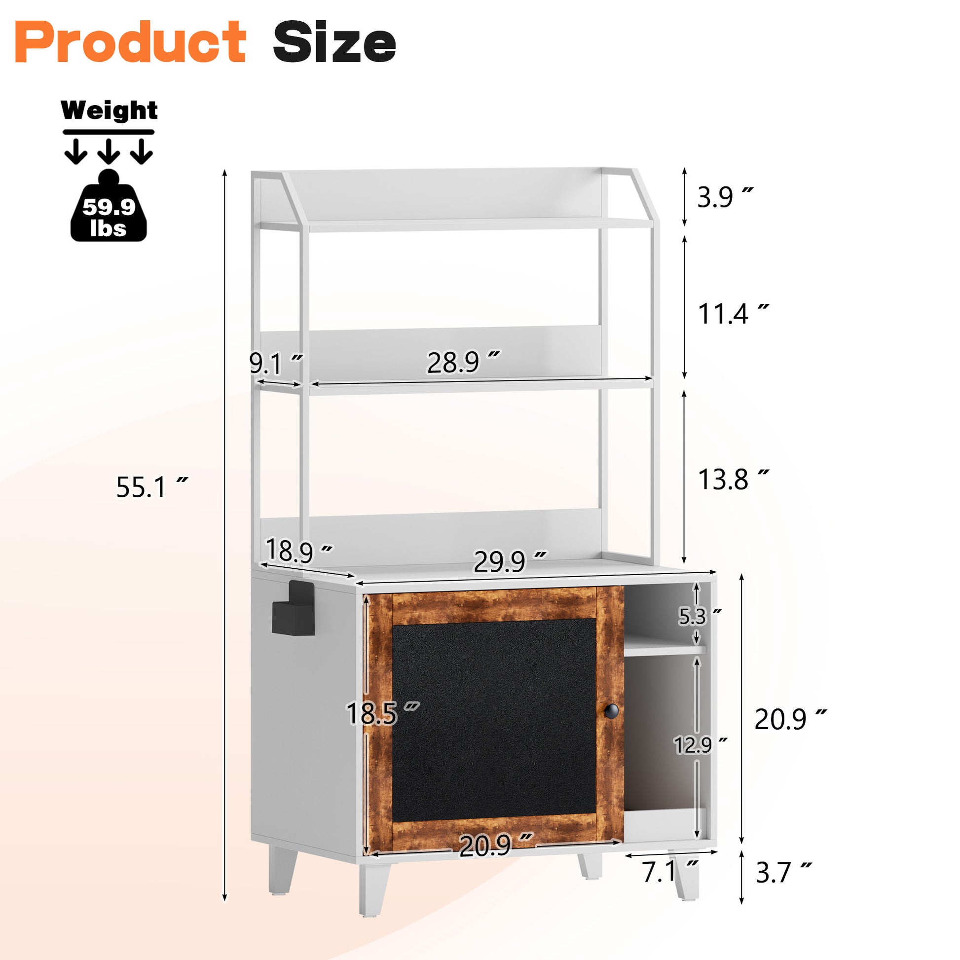 Graffiti The Litter Box Enclosure With 2 Storage Shelves And 1 Doors, Hidden Cat Litter Box Enclosure Furniture With Shelf, Indoor Cat House Furniture For Most Of Litter Box,White White Vintage Particle Board