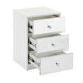 3 Drawer Nightstand For Bedroom, Modern Wood And