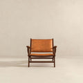 Daniel Leather Arm Chair Brown,Rustic,Tan Brown Mid Century Modern Foam Genuine Leather,Solid Wood