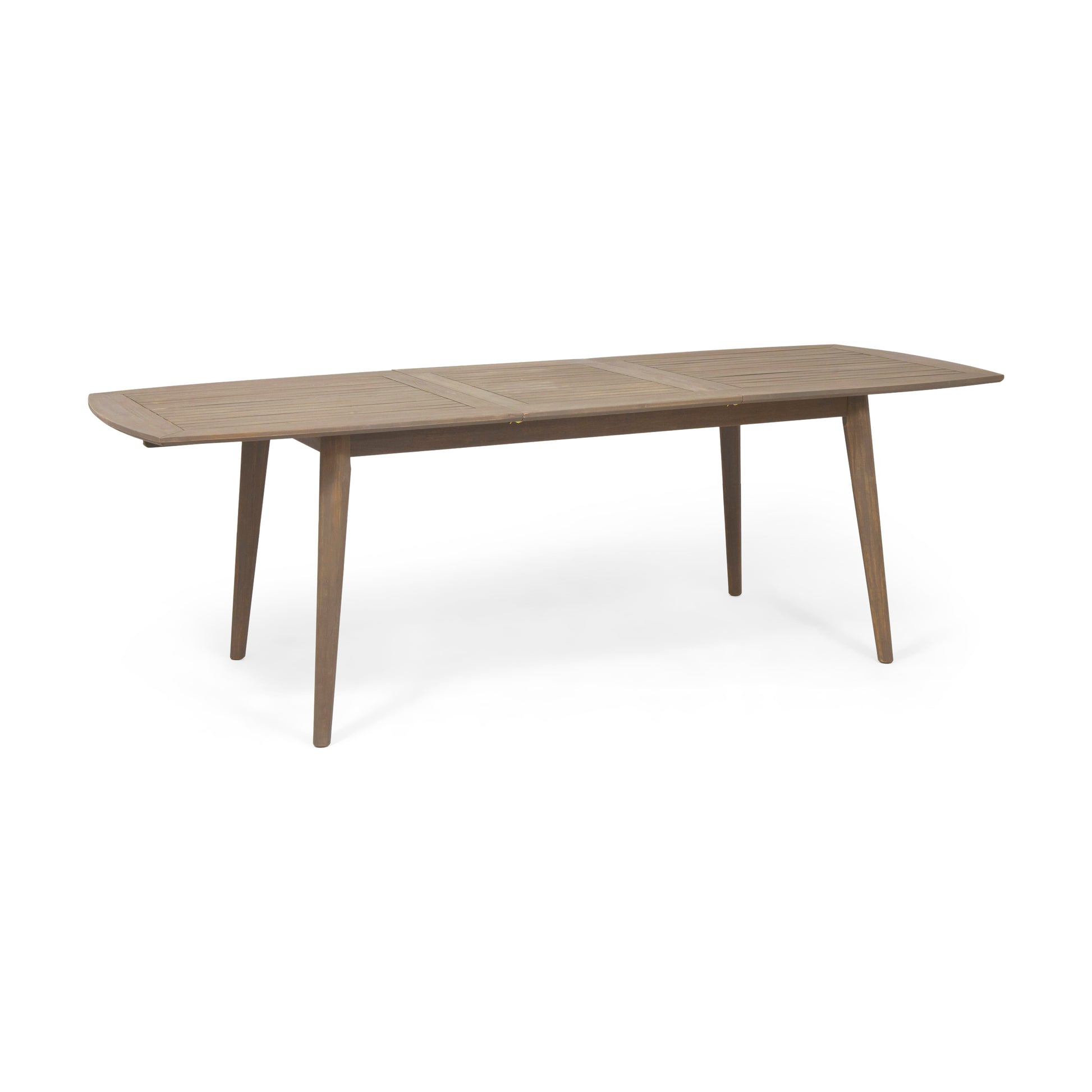 Outdoor Acacia Wood Expandable Dining Table, Gray