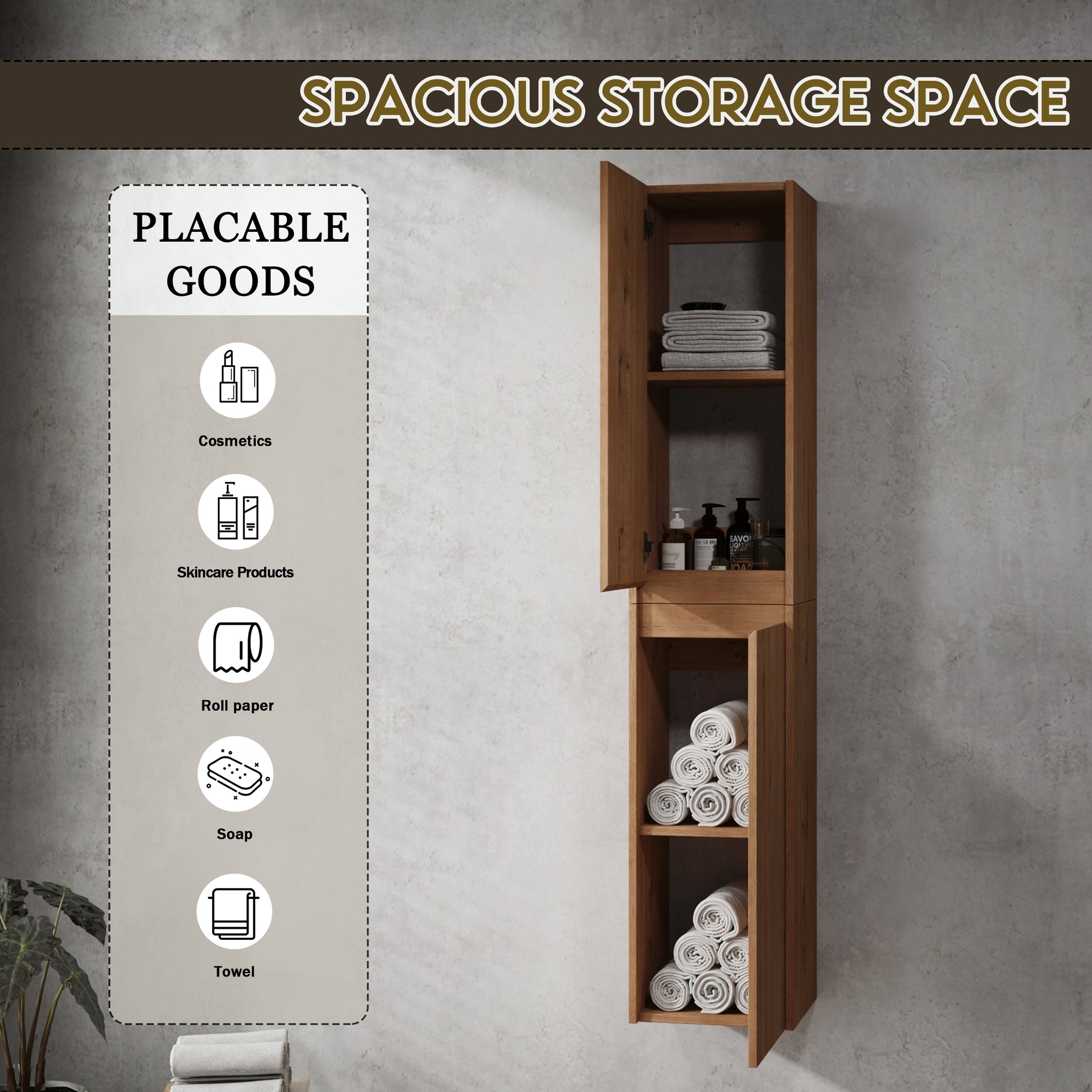 84" Wall Mounted Bathroom Vanity With Sink And Side Cabinet, Soft Close Doors,00112Imo 00636Imox2 0612Gwh Combination Cabinet Kd Packing Imitative Oak Bathroom Modern Plywood Plywood