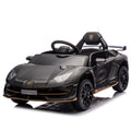 12V Kids Ride On Car W Parents Remote Control,Licensed Lamborghini Aventador Xago,Hydraulic Pressure Door,Slow Start,Early Education,Bluetooth,Adjustable Volume,Mp3,Usb,Led Lights For Kids Aged 2 4. Black 50 99 Lbs Polypropylene