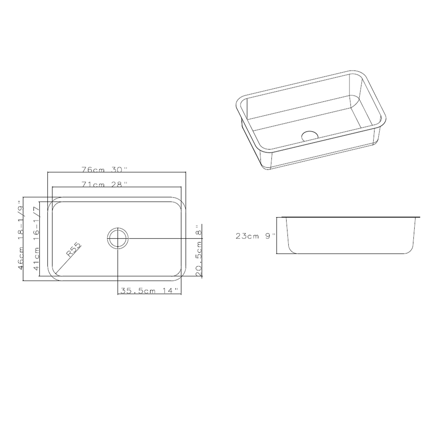 Dax Stainless Steel Kitchen Sink Single Bowl 18 Gauges 304 Ss Steel Gray Stainless Steel