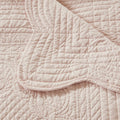 Oversized Quilted Throw With Soped Edges Blush 60X72