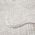 Oversized Quilted Throw With Soped Edges White 60X72