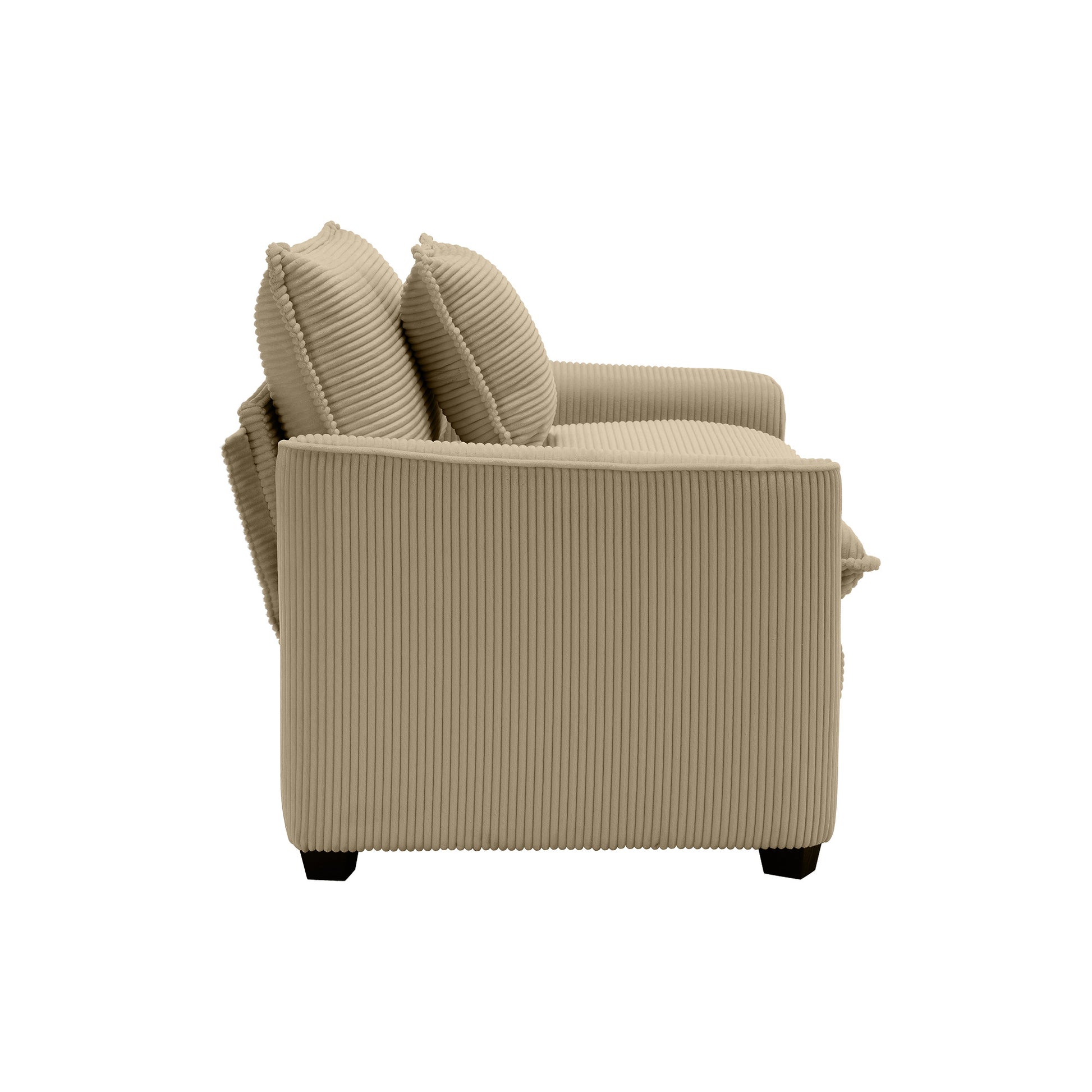 Tan Corduroy Fabric, Comfortable Single Chair Deep Seat Sofa With One Pillow, Suitable For Living Room And Bedroom, Club Multiple Occasions Tan Corduroy 1 Seat