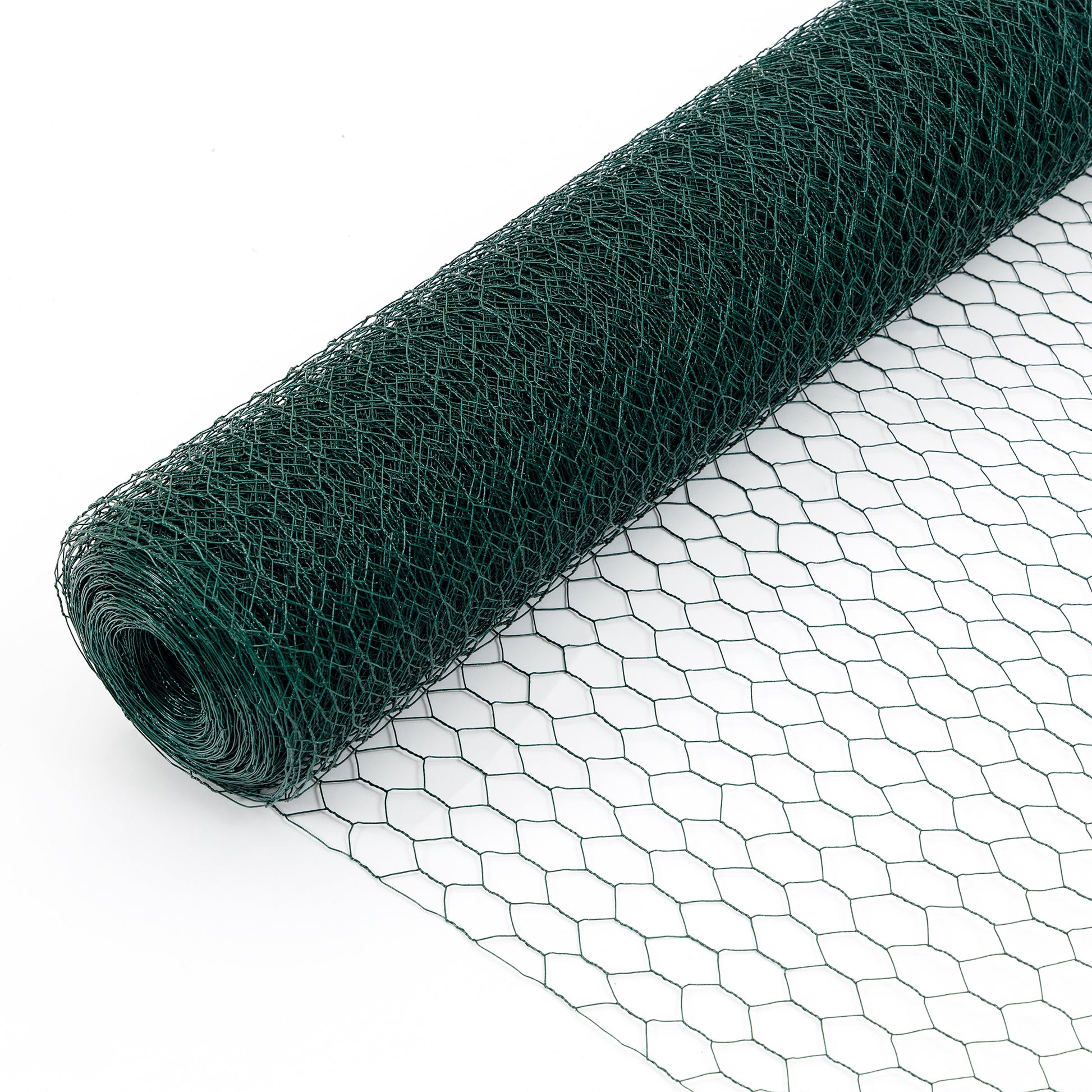 Large Size Galvanized Hexagonal Floral Green Chicken Wire, Outdoor Anti Rust Chicken Wire Poultry Netting For Garden, Large Chicken Coop Wire Fencing 60M Green Metal