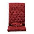 Tufted Chaise Lounge Garnet Velvet