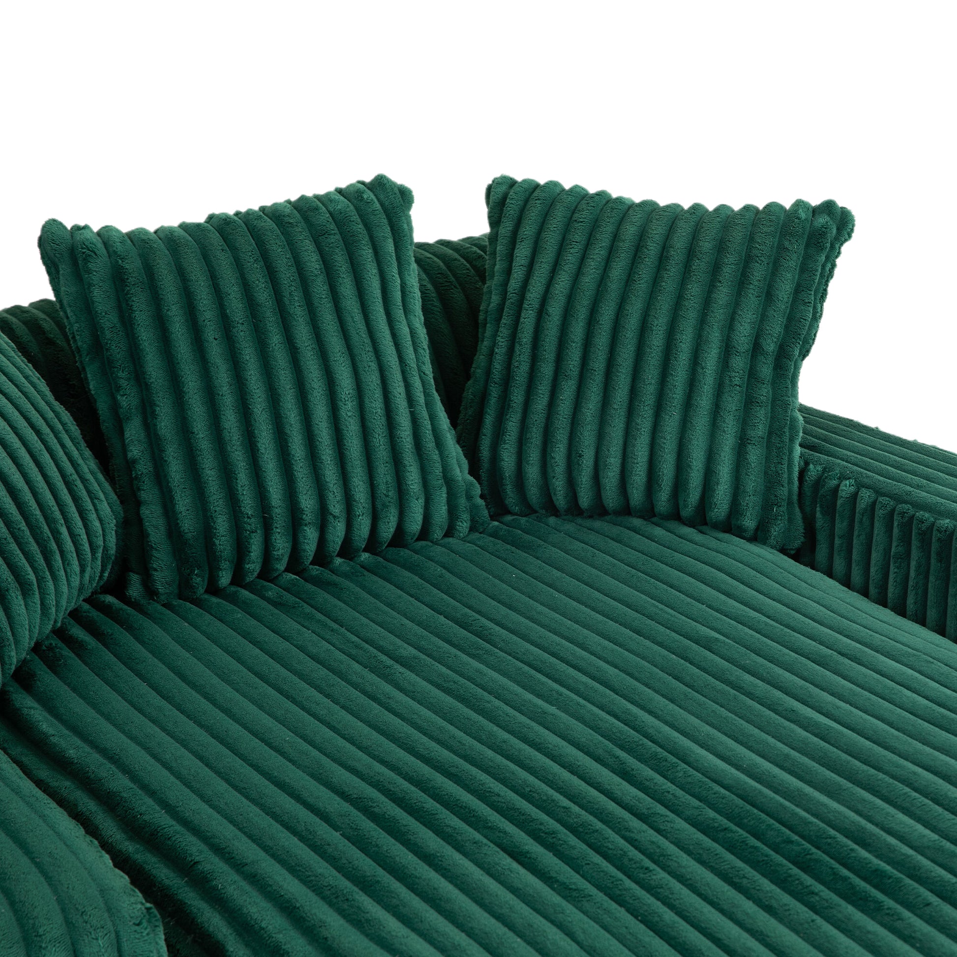 Coolmore Corduroy Lazy Sofa With 3 Back Pillows,Comfy Sofa Deep Seat Couch For Living Room,Club Emerald Emerald Primary Living Space Foam Corduroy 1 Seat