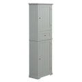 Tall Bathroom Storage Cabinet, Freestanding Storage Cabinet With Drawer And Adjustable Shelf, Mdf Board With Painted Finish, Grey Old Sku:Wf312727Aae Grey Mdf