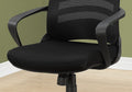 Office Chair, Adjustable Height, Swivel, Ergonomic, Armrests, Computer Desk, Work, Black Mesh, Black Metal, Contemporary, Modern Black Foam Polyester