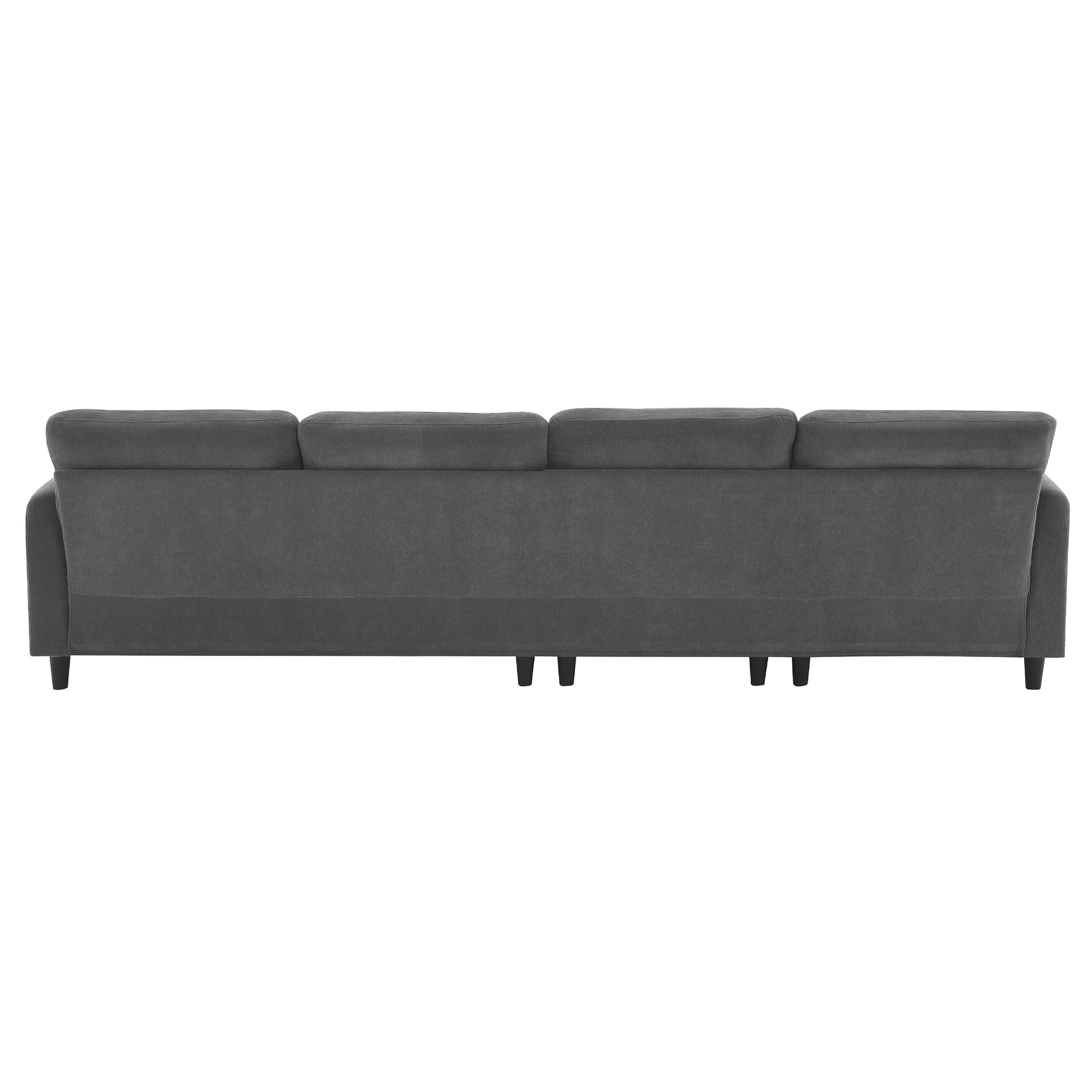 110*62" Modern Convertible Sectional Sofa,L Shaped Reversible Couch Set With Free Pillows,5 Seat Cloud Chenille Indoor Furniture With Ottoman For Living Room,Apartment,3 Colors Gray Chenille 5 Seat