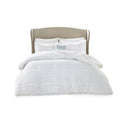 5 Piece Microfiber Ruffled Comforter Set White Cal King California King White Polyester