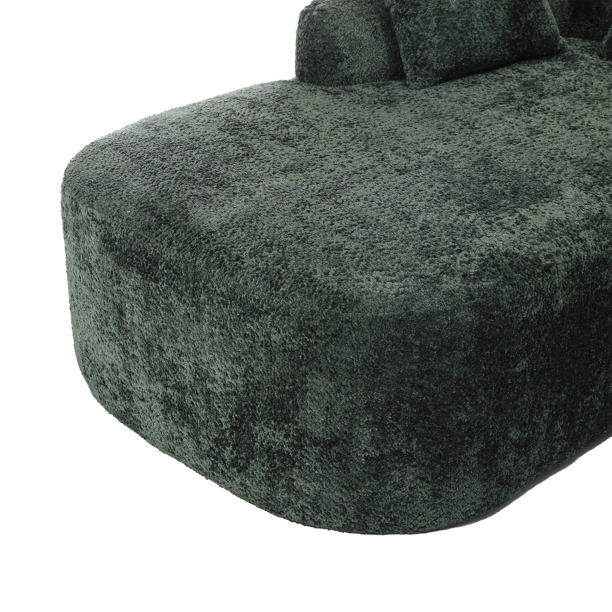 Coolmore Boucle Sofa 3 Seater For Living Room Oversized Comfy Sofa L Shape Sofa Couch With Chaise Home Furniture Sleeper Sectional Sofa For Apartment, Office Left Hand Facing Green Green Primary Living Space Foam Boucle 3 Seat
