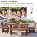 High Quality Acacia Wood Outdoor Table And Chair Set, Suitable For Patio, Balcony, Backyard Brown Acacia Wood