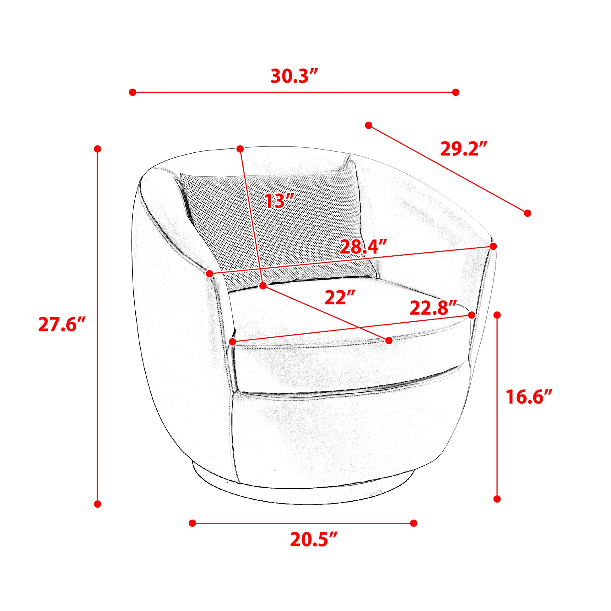 Upholstered Swivel Barrel Armchair With Storage Modern Living Room Side Chair For Bedroom Office Reading Spaces Teddy Fabric Grey Grey Foam Upholstered