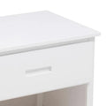 Wooden Night Stand With Bottom Shelf, White White Wood