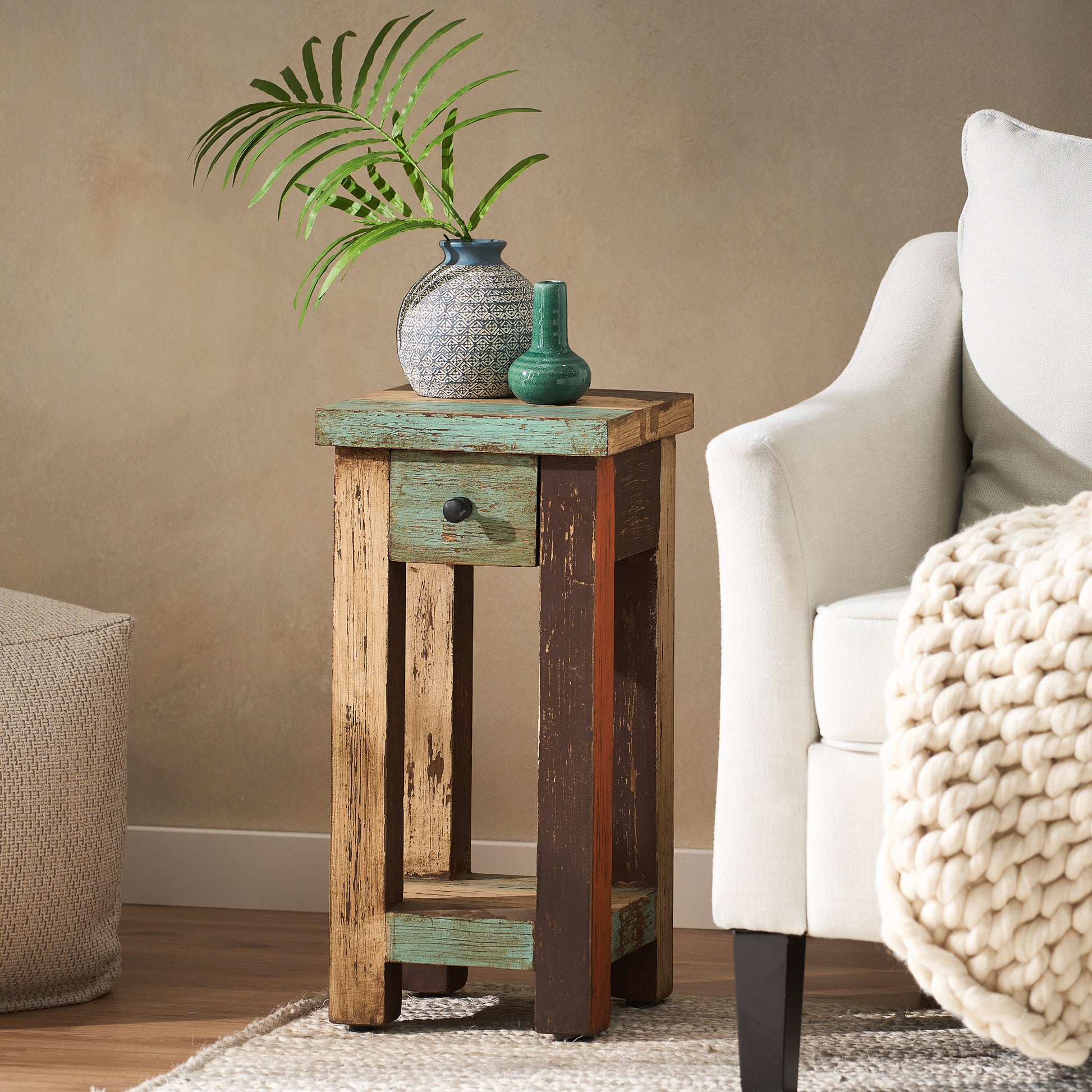 End Table Multi Solid Wood Mdf