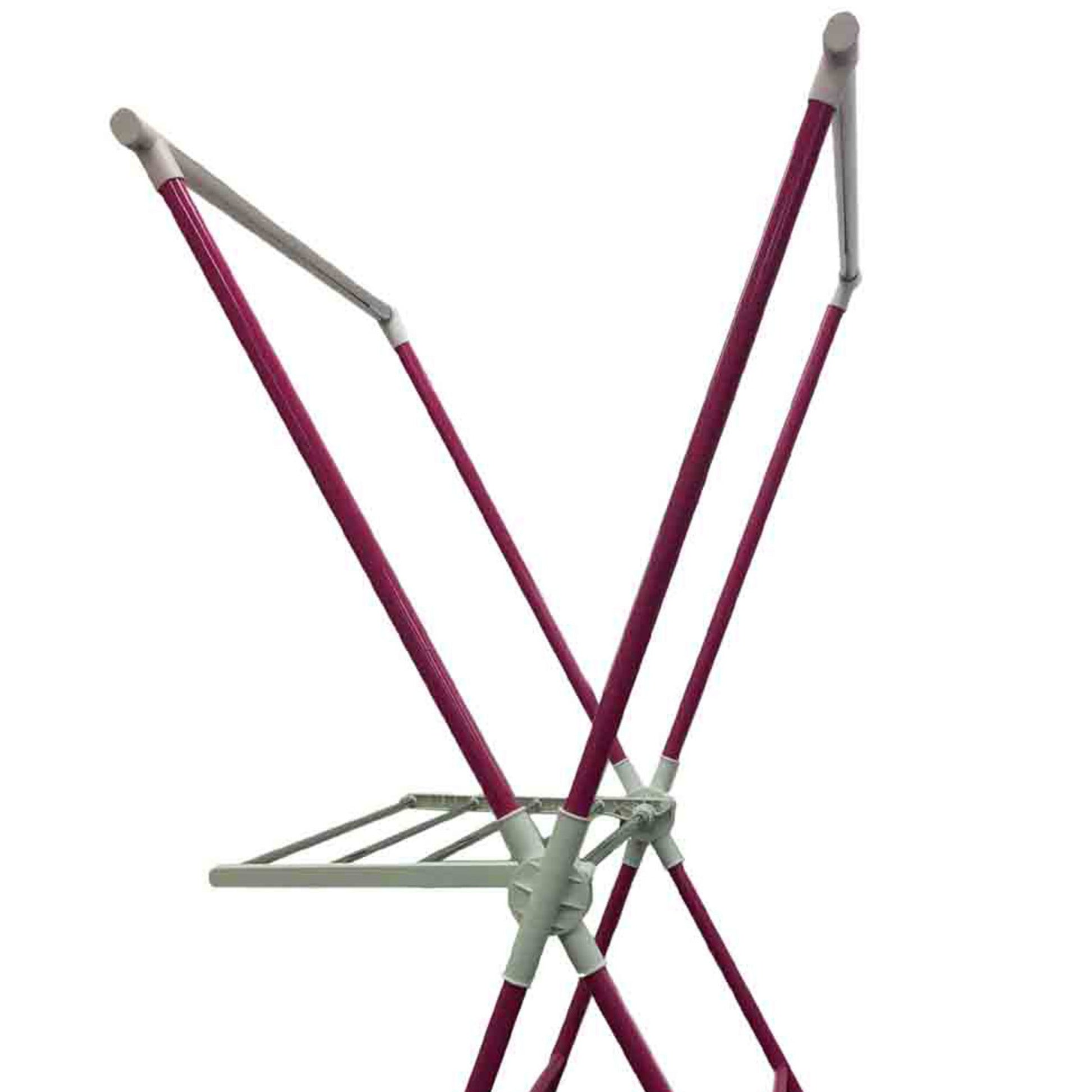 51" Tall Adjustable Folding Laundry Drying Rack, Pink Pink Metal