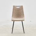 Black Leg And Beige Seat Chair,Set Of 4,Dining Chair,Coffee Chair Beige Metal