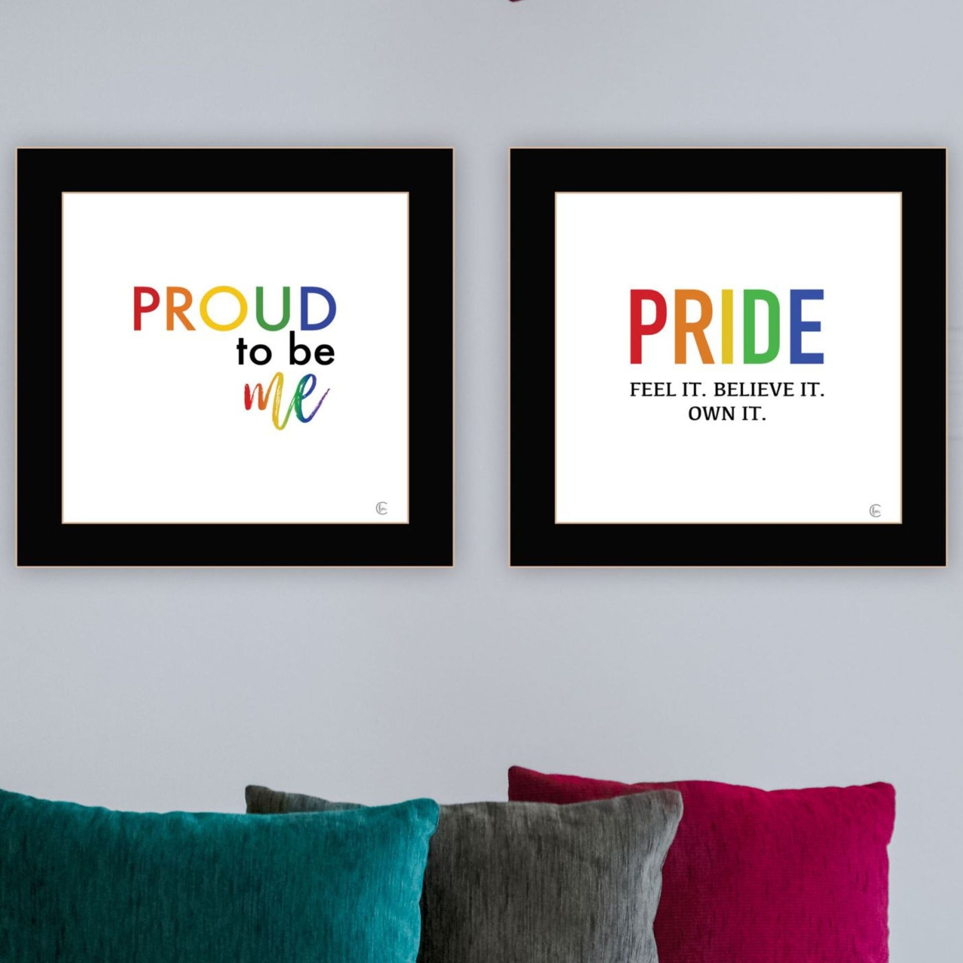 "Pride & Proud Of Yourself And Others " Framed Wall Art For Living Room, Wall Art Print For Home Decor, Bedroom Wall Art By Fearfully Made Creations Multicolor Wood Paper