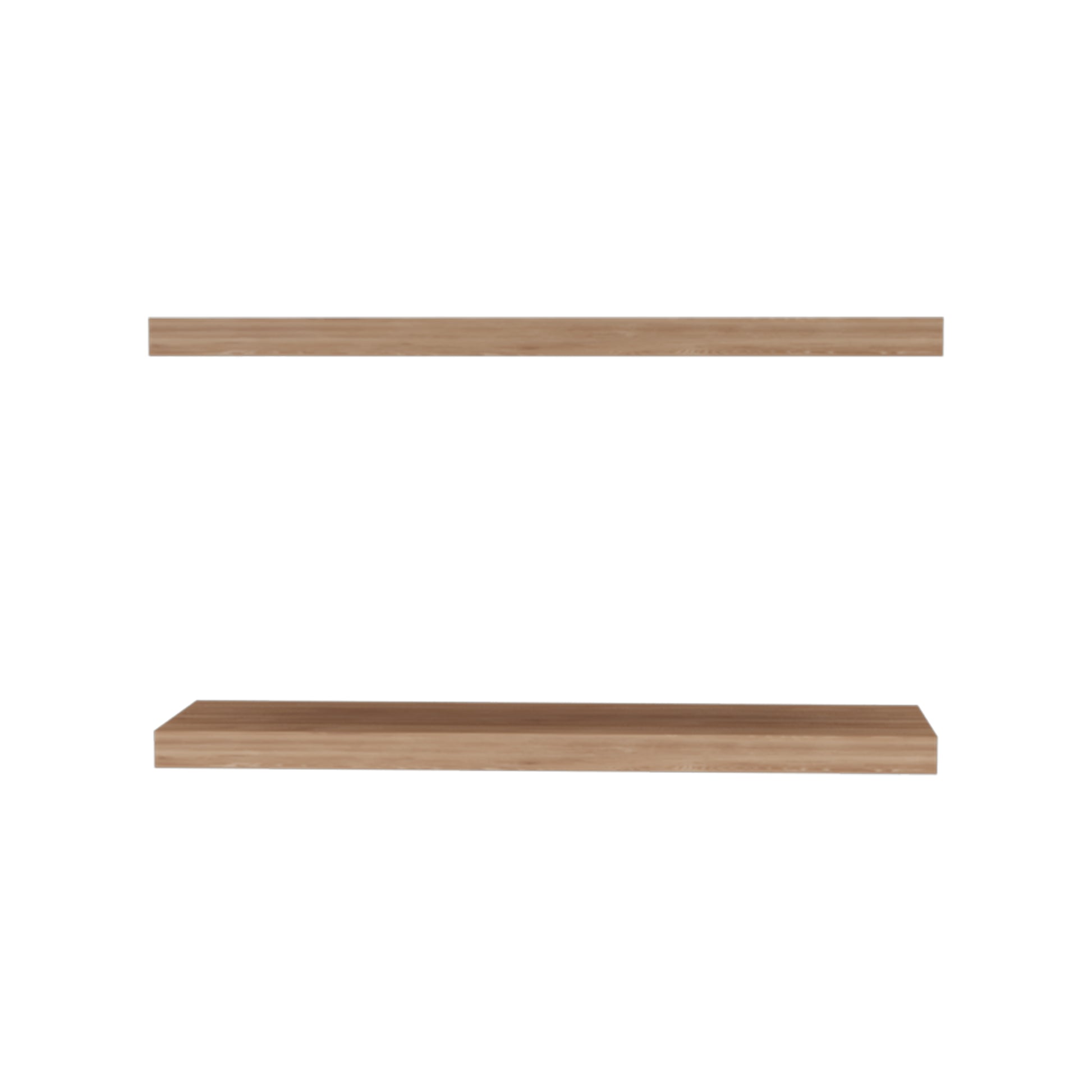 Ecco 31.5" Wide Floating Shelves Set Of 2, Shelves For Wall Decor For Bedroom, Bathroom Storage Shelves, Book Shelves For Living Room 2 Or Less Light Brown Horizontal Primary Living Space Open Back