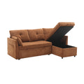 United We Win Furniture, Modular L Shaped Sofa, Modular Long Sofa With Reversible Chaise Lounge, Sofa Bed, Sleeper Sofa, Modular Sofa Combination With Storage Seats. Brown Chenille 3 Seat