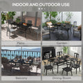Outsunny Rectangle Outdoor Dining Table For 6