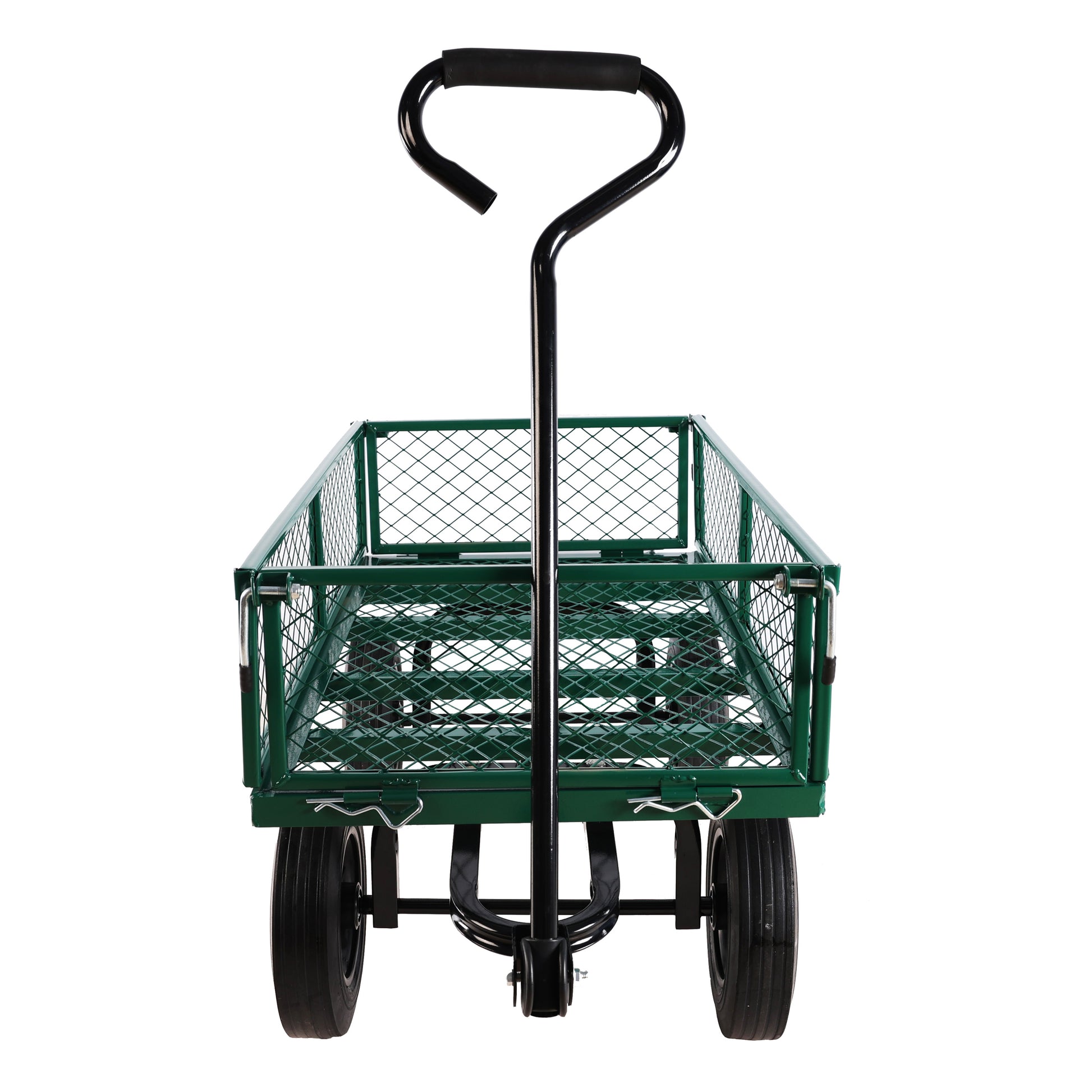 Green Solid Wheels Wagon Cart Solid Wheels Tools Cart Wagon Cart Garden Cart Trucks Make It Easier To Transport Firewood Green Metal