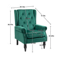 Coolmore Wood Frame Armchair, Modern Accent Chair Lounge Chair With Sturdy Wood Legs For Living Room Bedroom Green Green Primary Living Space Foam Velvet