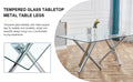 Table And Chair Set.Large Minimalist Rectangular Glass Dining Table For 6 8 With 0.39