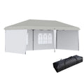 Outsunny 10' X 20' Pop Up Canopy Tent With 4 Sidewalls, Heavy Duty Tents For Parties, Outdoor Instant Gazebo With Carry Bag, For Outdoor, Garden, Patio, White White Steel