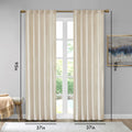 Room Darkening Poly Velvet Rod Pocket Back Tab Curtain Panel Pair 2 Pcs Window Panels Ivory Polyester