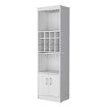 Lowa Bar Cabinet Multistorage With Wine Storage Freestanding 5 Or More Spaces White Primary Living Space Open Storage Space Pine Particle Board Engineered Wood