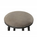 Bali Backless Swivel Counter Chair Gray Dark Gray Wood