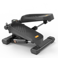 Home Office Exercise 330Lbs Capacity Mini Stepper With Resistance Bands And Lcd Monitor Black Steel
