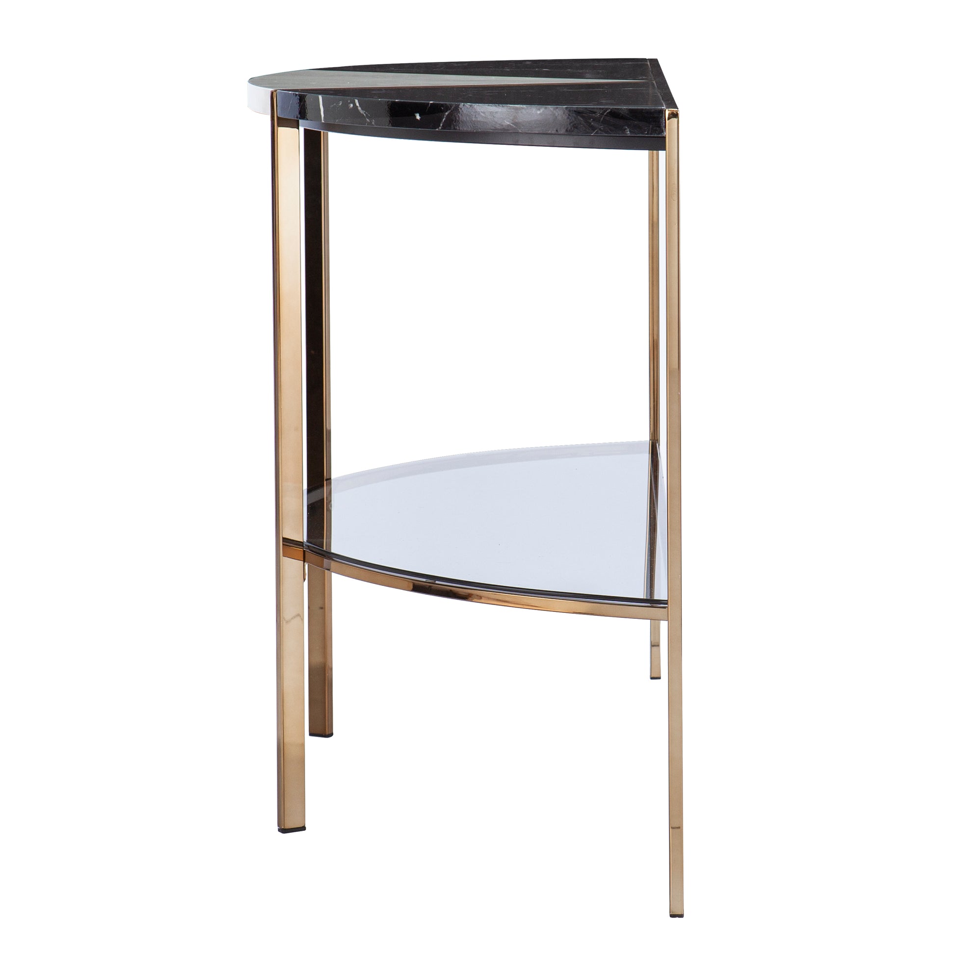 Cortinada Demilune Console Table Black Iron