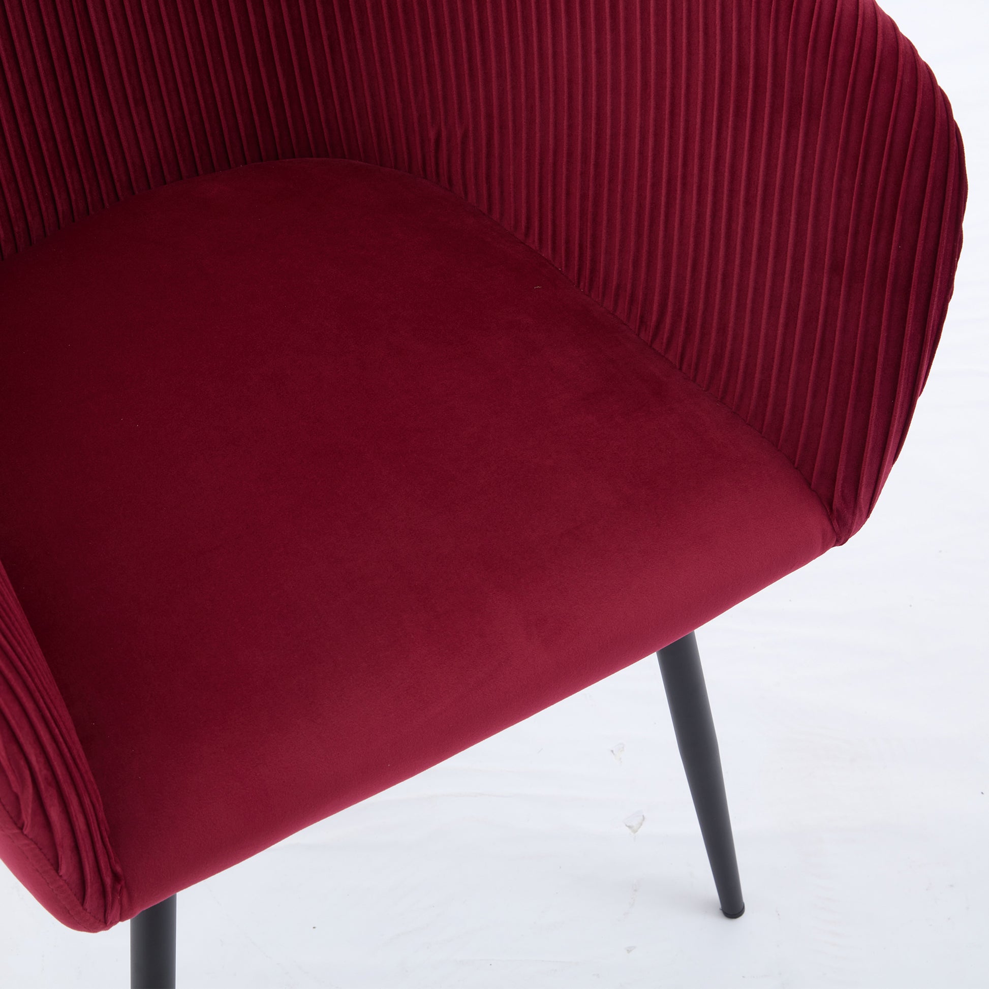 Ts Stripe Dinding Chair Wine Red Velvet