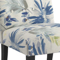 Verma Blue Floral Accent Chair Blue Foam Engineered Wood