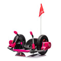12V Kids Ride On Electric Toy,2Wd,16'' Exaggerated Wheel,Dual Handle Control For 360 Degree Flexible Steering And Rotation,Solid Metal Frame,Provide A Speed Of 4.66 Mph For Kids Aged 6 . Pink 50 99 Lbs Polypropylene