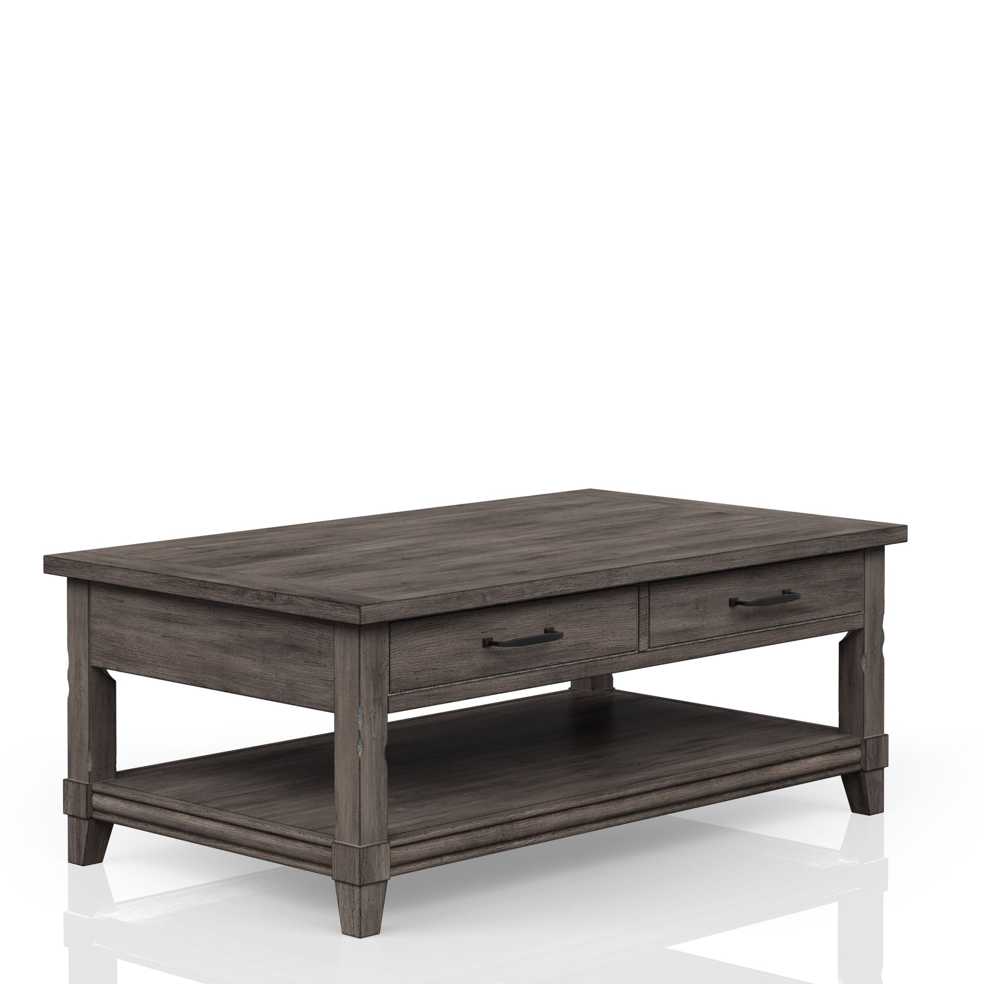 Lift Top Cocktail Table W Casters Gray Solid Wood Mdf