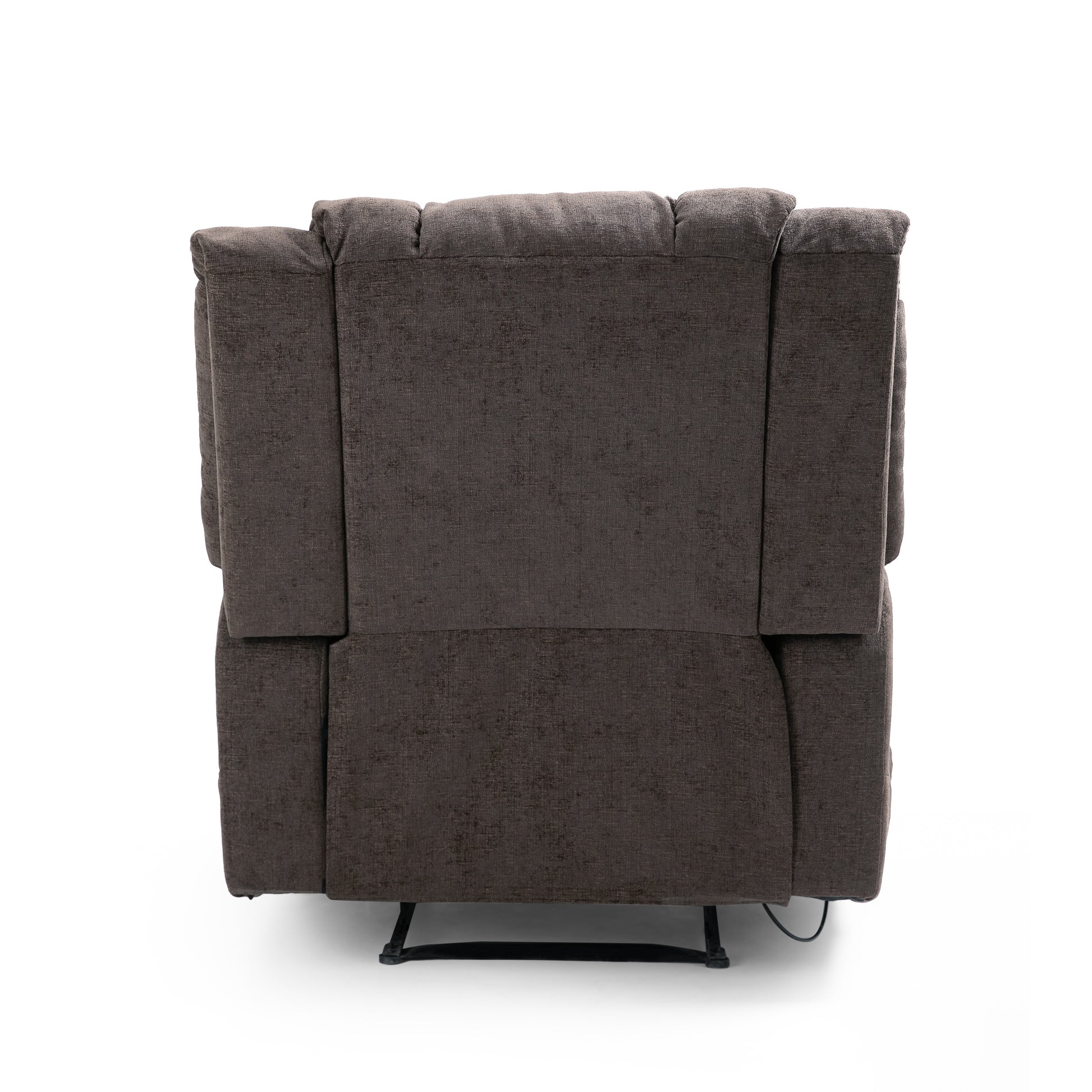 Massage Recliner Brown Fabric
