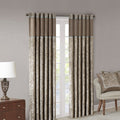 Jacquard Curtain Panel Pair 2 Pcs Window Panels Brown Multi Polyester