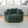 54''L Chenille Sponge Single Sofa,No Assembly Required,Fluffy Modern Sleeper Chair For Living Room, Bedroom, Lounge And Projection Room Green Foam Chenille 1 Seat