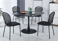 Black Sennit Chair,Set Of 4,Dining Chair,Coffee Chair Black Metal