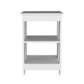 3 Tier End Table Nightstand, Side Table For Small Space, White White Solid Wood Mdf Engineered Wood