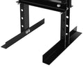 6 Ton Hydraulic Shop Floor Press, With Pressure Gauge Steel H Frame Shop Press With Steel Plates Adjustable Working Table, Black Black Steel