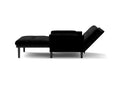 Black 2 Seater Sofa Sleeper With Recline Fuction Black Velvet Metal Primary Living Space Medium Soft Loose Back Pillow Top Arms Foam Fabric Metal 2 Seat