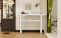 Elegant Minimalist Console Table With Rounded Edges And Sturdy Shelf Design For Entryway, Living Room Antique White Antique White Solid Wood Mdf